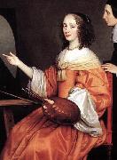 Detail of Margareta Maria de Roodere and Her Parents Gerard van Honthorst